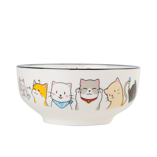 碗家用汤碗面碗简约可爱网红北欧餐具卡通陶瓷碗大号饭碗汤盆