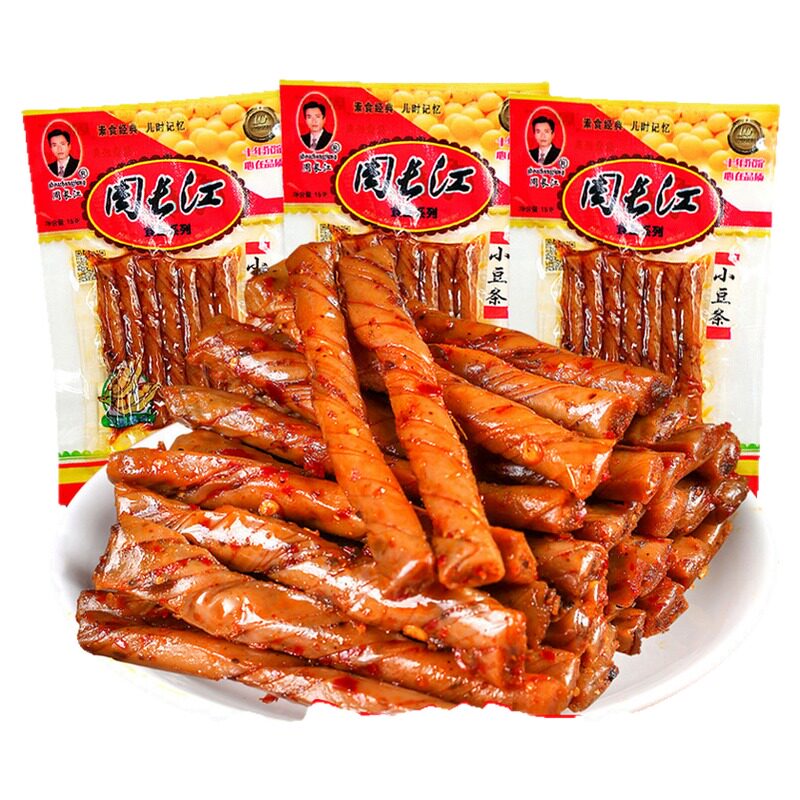 8090后童年怀旧麻辣周长江小豆条辣条 湖南特产酒鬼豆筋零食小吃
