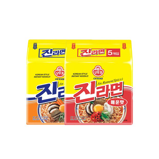 【自营】韩国进口不倒翁金拉面韩式辣味泡菜面火热拉面袋装夜宵