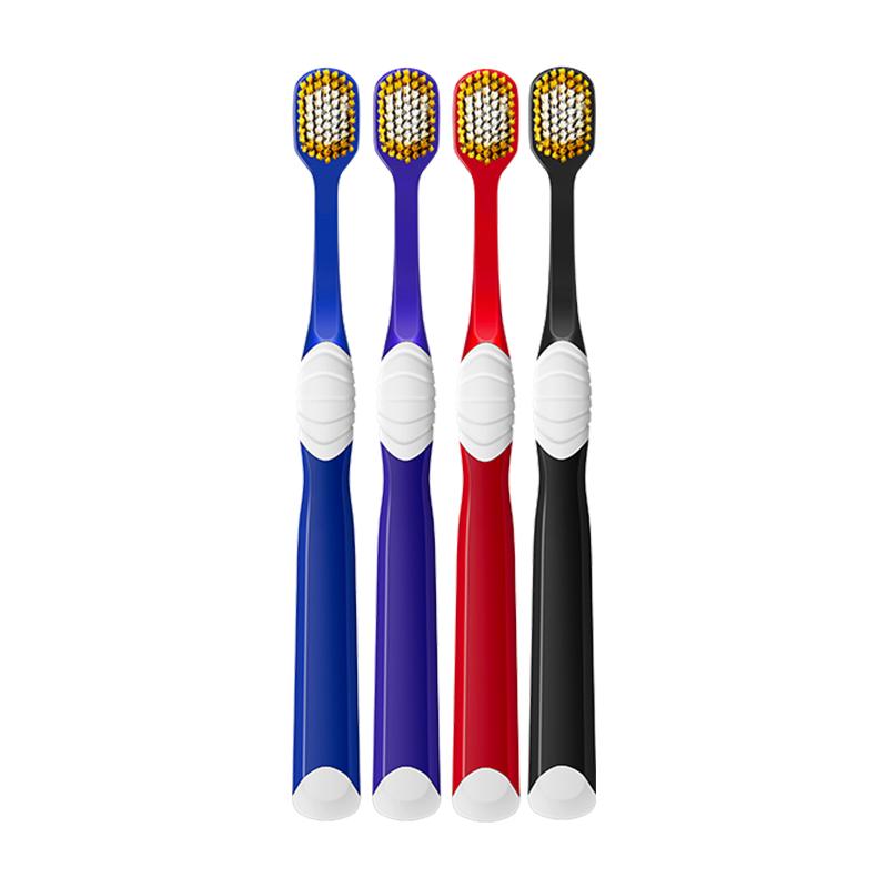 MOLAR SHINE/沐暄65孔日系宽头牙刷 软毛4支成人家庭装大头宽幅