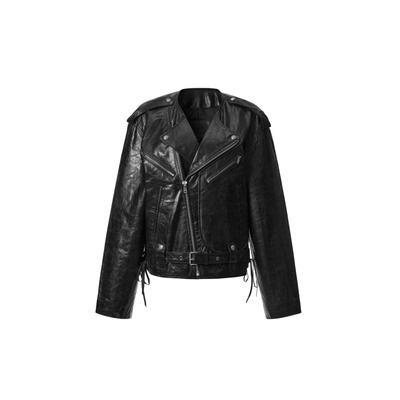 R13 2026早春系列 复古摩登机车风夹克皮革短外套皮外套