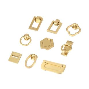 黄铜柜门新中式拉手衣柜橱柜酒柜玄关抽屉北欧金色单孔衣柜门把手