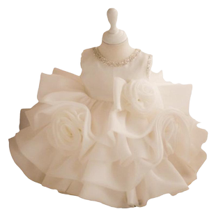 儿童唯美礼服超仙森系花童婚纱女童公主裙轻奢高端主持小众演出服