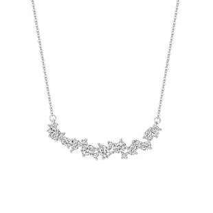 「紫藤花」纯银s999微笑项链女轻奢小众高级感锁骨链闺蜜生日礼物