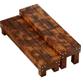 室外防腐木二步台阶脚踏阳台木头阶梯入户门口楼梯户外木质踏步板