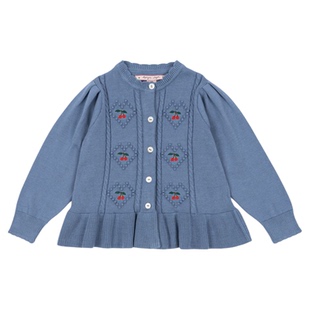 65Z Little现货 丹麦Konges FW25针织开衫男女童针织外套毛衣帽子