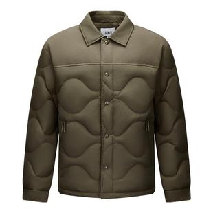 森马羽绒服男冬季80绒子三防衬衫式羽绒内胆2025新款拼接时尚外套