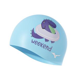 美津浓泳帽儿童款男孩卡通女孩可爱图案2024年夏新款防水硅胶泳帽