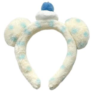 可爱毛绒樱桃小熊耳朵发箍春夏洗脸头箍高颅顶发饰少女生日头饰品