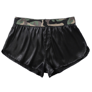 男生时尚睡裤 夏季冰丝内裤阿罗裤 宽松二分裤性感潮流三分家居裤