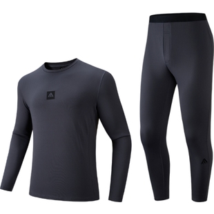 安踏加绒保暖内衣套装男士2025冬季新款无痕打底衫秋衣秋裤两件套