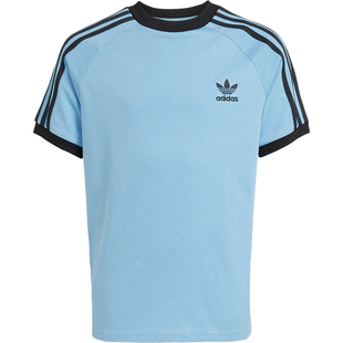 Adidas/阿迪达斯正品三叶草大童复古宽松针织透气短袖T恤JV8580