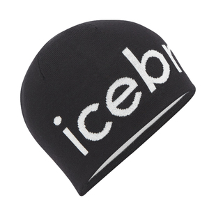 icebreaker可机洗美利奴羊毛男女logo针织线帽柔软舒适户外滑雪