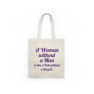 A Woman without a Man印花帆布包好东西周边宋佳同款手提帆布袋