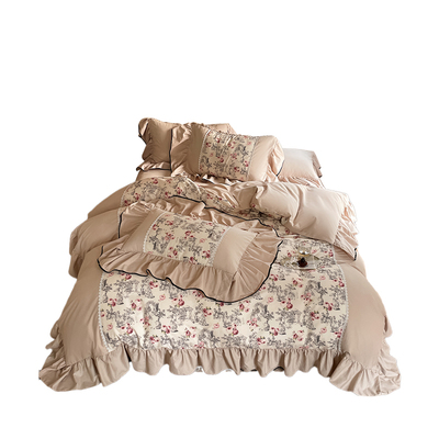 四件套长绒棉法式数码印花