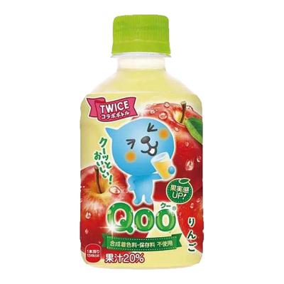 6瓶包邮日本可口可乐Qoo酷儿苹果汁280ml迷你美汁苹果味饮料24瓶