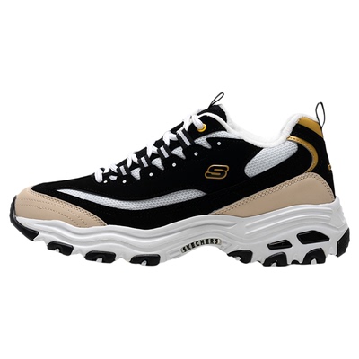 斯凯奇官方正品男鞋2025冬季新款熊猫鞋男黑金运动鞋老爹鞋休闲鞋