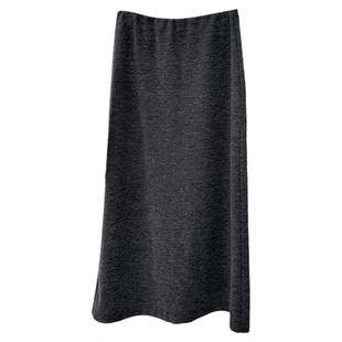 2025秋季新款深灰色开叉修身百搭直筒半身裙女气质显瘦中长款裙子