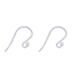 正品S925纯银耳钩银饰欧美DIY手工配件简约耳环尾珠耳钩饰品钩子