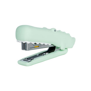 MAX美克司日本进口限量熊猫订书机可爱动物订书器狮子10号钉书机鳄鱼卡通儿童学生用带起钉器HD-10NXS