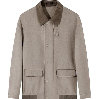 灯芯绒夹克柒牌翻领冬季