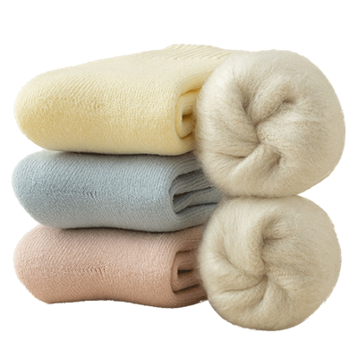 保暖女纯色加厚女袜长筒袜