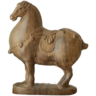 ladylike 沉香木雕生肖马摆件 家居书房办公室桌面马到成功装饰品