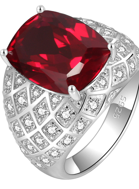 轻奢原创设计高级感小众红宝戒指