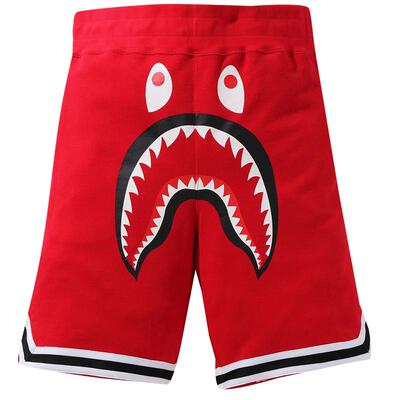 BAPE春夏条纹印花纯色休闲短裤