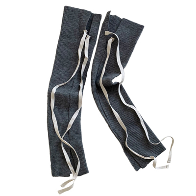 蝴蝶结针织袜套女薄款日系