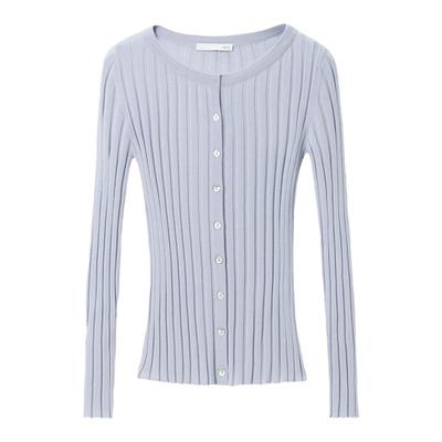 可机洗羊毛针织开衫OVV