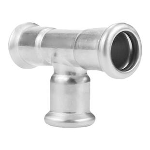 304薄壁不锈钢欧标单卡压等径三通接头德标饮用水钢管配件316L