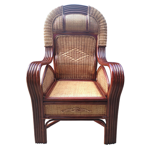 天然真藤椅子老人椅透气坐面高背凉爽太师椅老板椅办公椅电脑椅