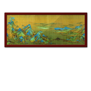 2026马年新款拼图1000片千里江山图传世名画裱框成人版客厅挂墙画