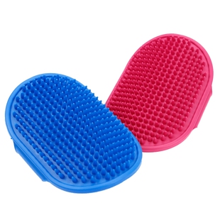 宠物狗狗洗澡刷子金毛搓澡大型犬用品沐浴硅胶椭圆刷神器手套带刷