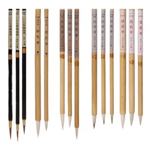 日本akashiya明石屋毛笔书法专用专业级削用笔黑轴面想笔隈取笔国画颜料勾线笔工笔画小楷中楷大楷大楷毛笔