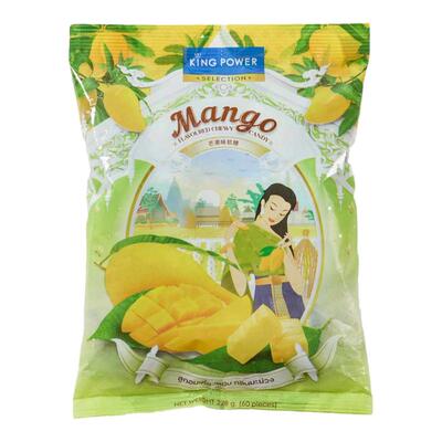 糖果年货泰国进口特产Kingpower芒果味软糖228g60颗休闲零食办公