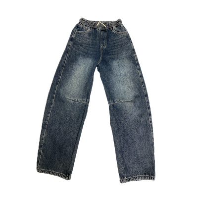 加绒男士潮流韩版痞帅黑色直筒裤