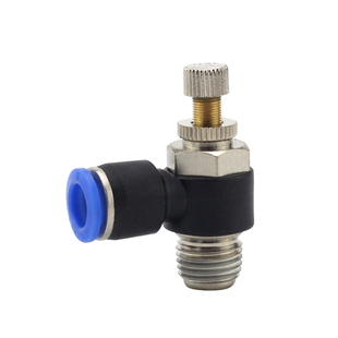 SL气动气管快速接头节流阀调速阀SL4/6/8/10/12气缸M5-01可调0204