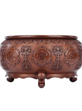 铜欣祥紫铜聚宝盆家居办公室礼品