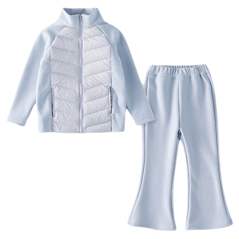 拉夏贝尔女童棉服套装冬季