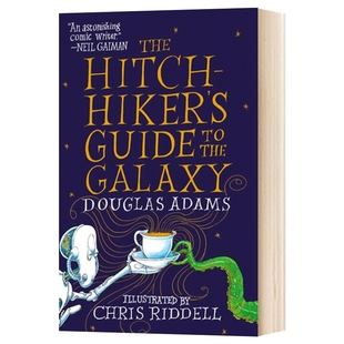精装 银河系漫游指南 Chris Riddell插图版 英文原版 The Hitchhiker s Guide to the Galaxy Illustrated Douglas Adams 英语小说