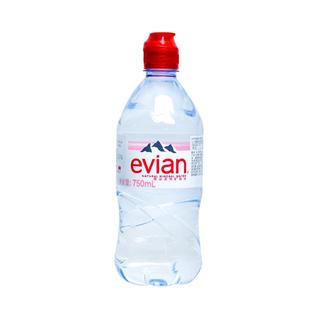【特价冲量】evian/依云法国进口整箱矿泉水750ml*12运动瓶