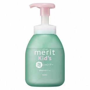 2025新版日本merit花王儿童洗护泡沫柔顺洗发水330ml护发素360ml