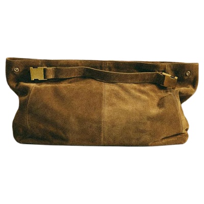 爱喜acidplill牛皮麂饺子包托特