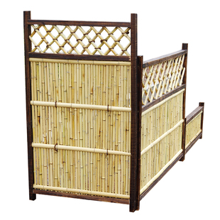 防腐木日式竹篱笆竹栅栏围栏户外庭院日系竹屏风民宿竹门竹隔断