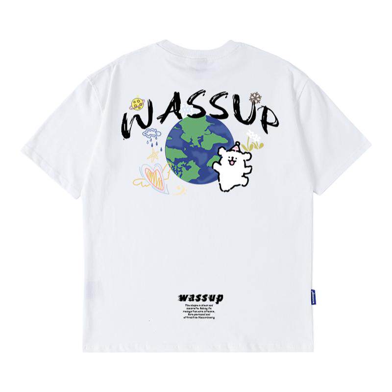 WASSUP狗狗星球短袖男士