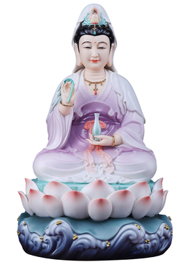 陶瓷观世音菩萨佛像摆件客厅供奉