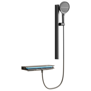 德希顿6082无顶喷简装淋浴花洒套装小户型钢琴键家用简易卫浴增压