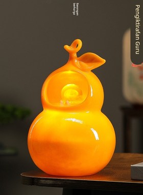 葫芦流水喷泉循环水招财风水轮客厅办公室茶桌装饰摆件乔迁开业礼